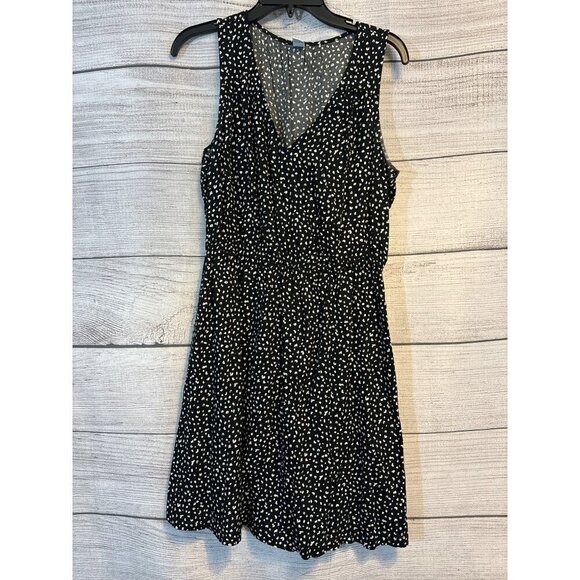 Old Navy Black & White Speckled Sleeveless Dress Size M - Picture 1 of 3